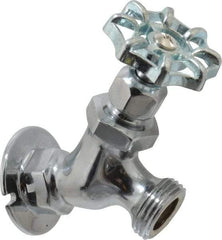 Legend Valve - 1/2" Pipe, Chrome Plated Brass Sillcock - Handwheel Handle, FNPT x GHT End Connections, 125 psi WOG Rating - Makers Industrial Supply