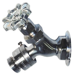 Legend Valve - 1/2" Pipe, Chrome Plated Brass Sillcock with Vacuum Breaker - Handwheel Handle, FNPT x GHT End Connections, 125 psi WOG Rating - Makers Industrial Supply