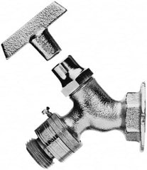 Legend Valve - 3/4" Pipe, Chrome Plated Brass Sillcock with Vacuum Breaker - Loosekey Handle, FNPT x GHT End Connections, 125 psi WOG Rating - Makers Industrial Supply