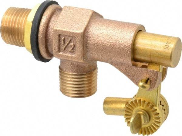 Legend Valve - 1/2" Pipe, Bronze, Mechanical Float Valve - 125 psi, MPT x MPT End Connections - Makers Industrial Supply