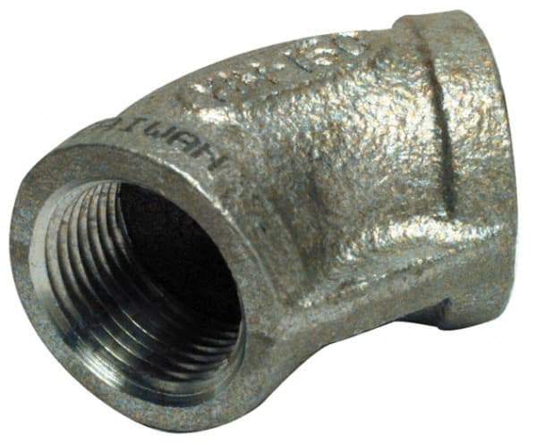 Merit Brass - 4" Grade 316 Stainless Steel Pipe 45° Elbow - FNPT x FNPT End Connections, 150 psi - Makers Industrial Supply