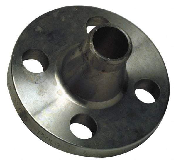 Merit Brass - 6" Pipe, 11" OD, Stainless Steel, Weld Neck Pipe Flange - 9-1/2" Across Bolt Hole Centers, 7/8" Bolt Hole, 150 psi, Grades 304 & 304L - Makers Industrial Supply