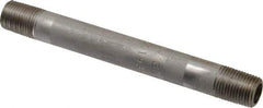 Merit Brass - Schedule 40, 1/8" Pipe x 3-1/2" Long, Grade 304/304L Stainless Steel Pipe Nipple - Welded & Threaded - Makers Industrial Supply