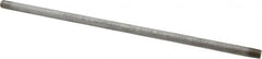 Merit Brass - Schedule 40, 1/8" Pipe x 12" Long, Grade 304/304L Stainless Steel Pipe Nipple - Welded & Threaded - Makers Industrial Supply