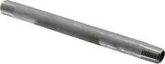 Merit Brass - Schedule 40, 1/4" Pipe x 6" Long, Grade 304/304L Stainless Steel Pipe Nipple - Welded & Threaded - Makers Industrial Supply