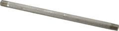 Merit Brass - Schedule 40, 1/4" Pipe x 10" Long, Grade 304/304L Stainless Steel Pipe Nipple - Welded & Threaded - Makers Industrial Supply