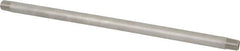 Merit Brass - Schedule 40, 1/4" Pipe x 12" Long, Grade 304/304L Stainless Steel Pipe Nipple - Welded & Threaded - Makers Industrial Supply