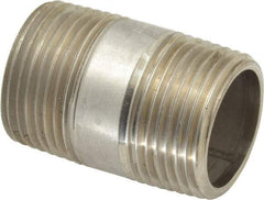 Merit Brass - Schedule 40, 3/4" Pipe x 1-1/2" Long, Grade 304/304L Stainless Steel Pipe Nipple - Welded & Threaded - Makers Industrial Supply