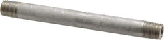 Merit Brass - Schedule 40, 1/8" Pipe x 4" Long, Grade 316/316L Stainless Steel Pipe Nipple - Welded & Threaded - Makers Industrial Supply