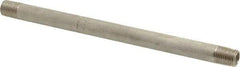 Merit Brass - Schedule 40, 1/4" Pipe x 8" Long, Grade 316/316L Stainless Steel Pipe Nipple - Welded & Threaded - Makers Industrial Supply