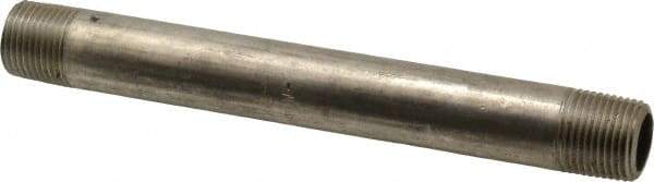 Merit Brass - Schedule 40, 3/8" Pipe x 5-1/2" Long, Grade 316/316L Stainless Steel Pipe Nipple - Welded & Threaded - Makers Industrial Supply