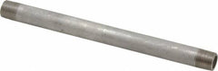 Merit Brass - Schedule 40, 3/8" Pipe x 8" Long, Grade 316/316L Stainless Steel Pipe Nipple - Welded & Threaded - Makers Industrial Supply