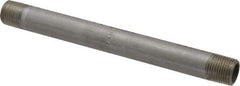 Merit Brass - Schedule 40, 1/2" Pipe x 8" Long, Grade 316/316L Stainless Steel Pipe Nipple - Welded & Threaded - Makers Industrial Supply