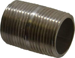 Merit Brass - Schedule 40, 3/4" Pipe x 1-3/8" Long, Grade 316/316L Stainless Steel Pipe Nipple - Welded & Threaded - Makers Industrial Supply