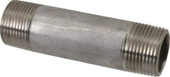 Merit Brass - Schedule 40, 3/4" Pipe x 3-1/2" Long, Grade 316/316L Stainless Steel Pipe Nipple - Welded & Threaded - Makers Industrial Supply