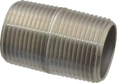 Merit Brass - Schedule 40, 1" Pipe x 2" Long, Grade 316/316L Stainless Steel Pipe Nipple - Welded & Threaded - Makers Industrial Supply