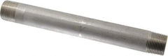 Merit Brass - Schedule 40, 1" Pipe x 10" Long, Grade 316/316L Stainless Steel Pipe Nipple - Welded & Threaded - Makers Industrial Supply