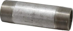 Merit Brass - Schedule 40, 1-1/4" Pipe x 5" Long, Grade 316/316L Stainless Steel Pipe Nipple - Welded & Threaded - Makers Industrial Supply