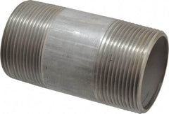 Merit Brass - Schedule 40, 2-1/2" Pipe x 5" Long, Grade 316/316L Stainless Steel Pipe Nipple - Welded & Threaded - Makers Industrial Supply