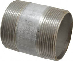 Merit Brass - Schedule 40, 3" Pipe x 4" Long, Grade 316/316L Stainless Steel Pipe Nipple - Welded & Threaded - Makers Industrial Supply