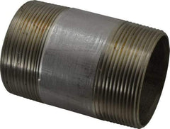 Merit Brass - Schedule 40, 3" Pipe x 5" Long, Grade 316/316L Stainless Steel Pipe Nipple - Welded & Threaded - Makers Industrial Supply