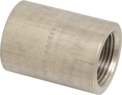 Merit Brass - 1 x 3/4" Grade 316/316L Stainless Steel Pipe Reducer Coupling - FNPT x FNPT End Connections, 3,000 psi - Makers Industrial Supply