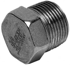 Merit Brass - 4" Grade 316 Stainless Steel Pipe Hex Head Plug - MNPT End Connections, 150 psi - Makers Industrial Supply