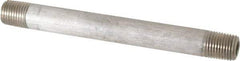 Merit Brass - Schedule 80, 1/4" Pipe x 5" Long, Grade 316/316L Stainless Steel Pipe Nipple - Seamless & Threaded - Makers Industrial Supply