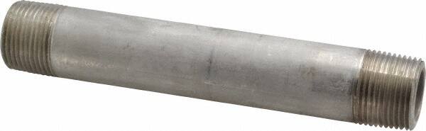 Merit Brass - Schedule 80, 3/4" Pipe x 6" Long, Grade 316/316L Stainless Steel Pipe Nipple - Seamless & Threaded - Makers Industrial Supply