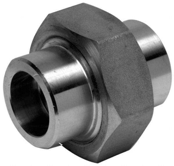 Merit Brass - 2" Grade 316 Stainless Steel Pipe Union - Socket Weld x Socket Weld End Connections, 150 psi - Makers Industrial Supply