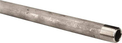 Merit Brass - Schedule 40, 1/2" Pipe x 24" Long, Grade 304/304L Stainless Steel Pipe Nipple - Welded & Threaded - Makers Industrial Supply