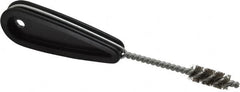 Schaefer Brush - 7/16 Inch Actual Brush Diameter, 1/4 Inch Inside Diameter, Carbon Steel, Plumbing, Hand Fitting and Cleaning Brush - Solid Plastic Hand Fitting Handle with Hole - Makers Industrial Supply