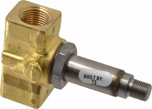 Parker - 3/8" Port, Brass Solenoid Valve - Closed, FKM Seal - Makers Industrial Supply