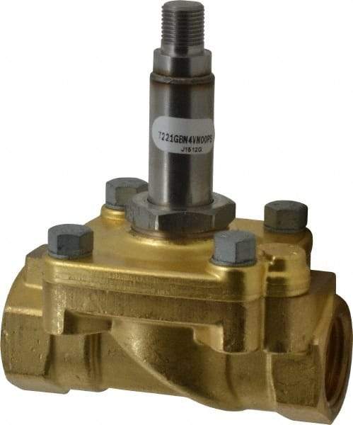 Parker - 1/2" Port, Brass Solenoid Valve - Closed, NBR Seal - Makers Industrial Supply