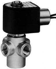 Parker - 1/4" Port, Stainless Steel Solenoid Valve - Closed, NBR Seal - Makers Industrial Supply