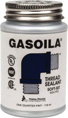 Federal Process - 1/4 Pt Brush Top Can Blue/Green Easy Seal Applicator with Gasoila Soft-Set - 600°F Max Working Temp - Makers Industrial Supply