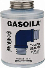 Federal Process - 1 Pt Brush Top Can Blue/Green Easy Seal Applicator with Gasoila Soft-Set - 600°F Max Working Temp - Makers Industrial Supply