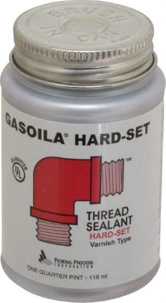 Federal Process - 1/4 Pt Brush Top Can Red Federal Gasoila Hard-Set - 350°F Max Working Temp - Makers Industrial Supply