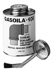 Federal Process - 1/2 Pt Brush Top Can Black Federal Gasoila-100 Thread Sealant - 450°F Max Working Temp - Makers Industrial Supply