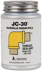 Federal Process - 1/4 Pt Brush Top Can Oyster White Federal JC-30 Thread Sealant with PTFE - 500°F Max Working Temp - Makers Industrial Supply