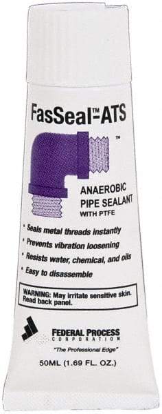 Federal Process - 50 mL Tube White FasSeal-ATS Anaerobic Thread Sealant with PTFE - 375°F Max Working Temp - Makers Industrial Supply