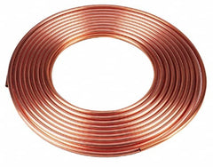 Mueller Industries - 60' Long, 1-5/8" OD x 1.38" ID, Copper Seamless Tube - 0.06" Wall Thickness, 1.14 Ft/Lb - Makers Industrial Supply