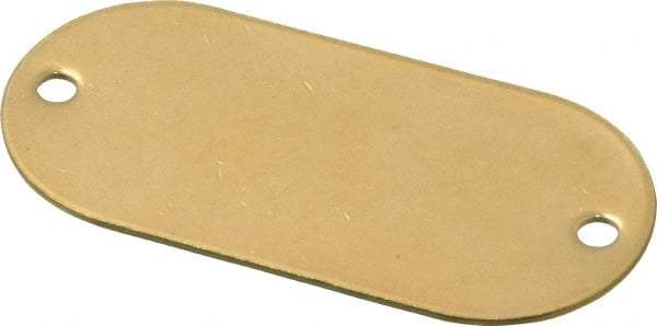 C.H. Hanson - 2-1/8 Inch Wide, Style 1, Brass Blank Metal Plate - 1 Inch High, 25 Pieces - Makers Industrial Supply