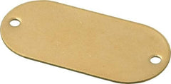 C.H. Hanson - 2-1/8 Inch Wide, Style 1, Brass Blank Metal Plate - 1 Inch High, 25 Pieces - Makers Industrial Supply