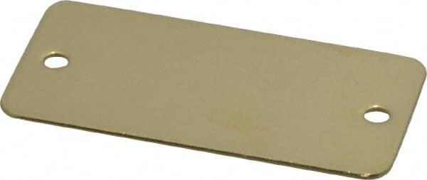 C.H. Hanson - 2 Inch Wide, Style 2, Brass Blank Metal Plate - 1 Inch High, 25 Pieces - Makers Industrial Supply