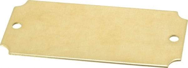 C.H. Hanson - 3-1/16 Inch Wide, Style 3, Brass Blank Metal Plate - 1-7/16 Inch High, 10 Pieces - Makers Industrial Supply