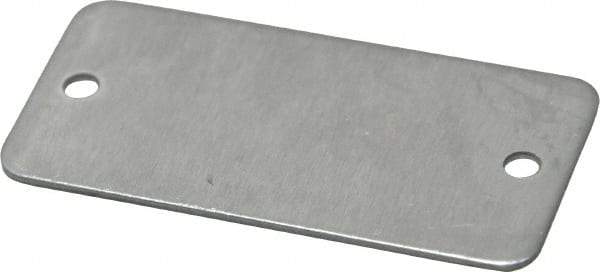 C.H. Hanson - 2 Inch Wide, Style 2, Aluminum Blank Metal Plate - 1 Inch High, 50 Pieces - Makers Industrial Supply