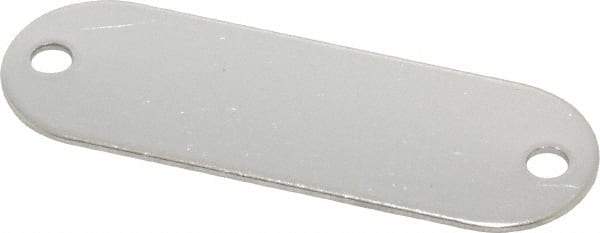 C.H. Hanson - 1-29/32 Inch Wide, Style 1, Stainless Steel Blank Metal Plate - 5/8 Inch High, 25 Pieces - Makers Industrial Supply