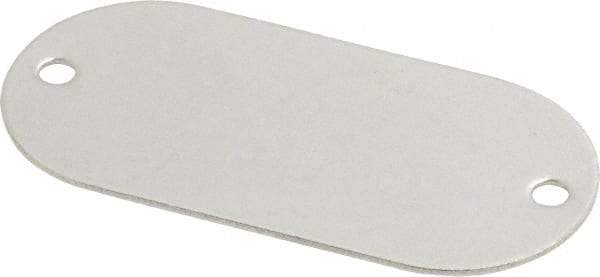 C.H. Hanson - 2-1/8 Inch Wide, Style 1, Stainless Steel Blank Metal Plate - 1 Inch High, 10 Pieces - Makers Industrial Supply