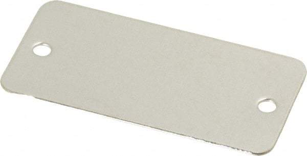 C.H. Hanson - 2 Inch Wide, Style 2, Stainless Steel Blank Metal Plate - 1 Inch High, 10 Pieces - Makers Industrial Supply